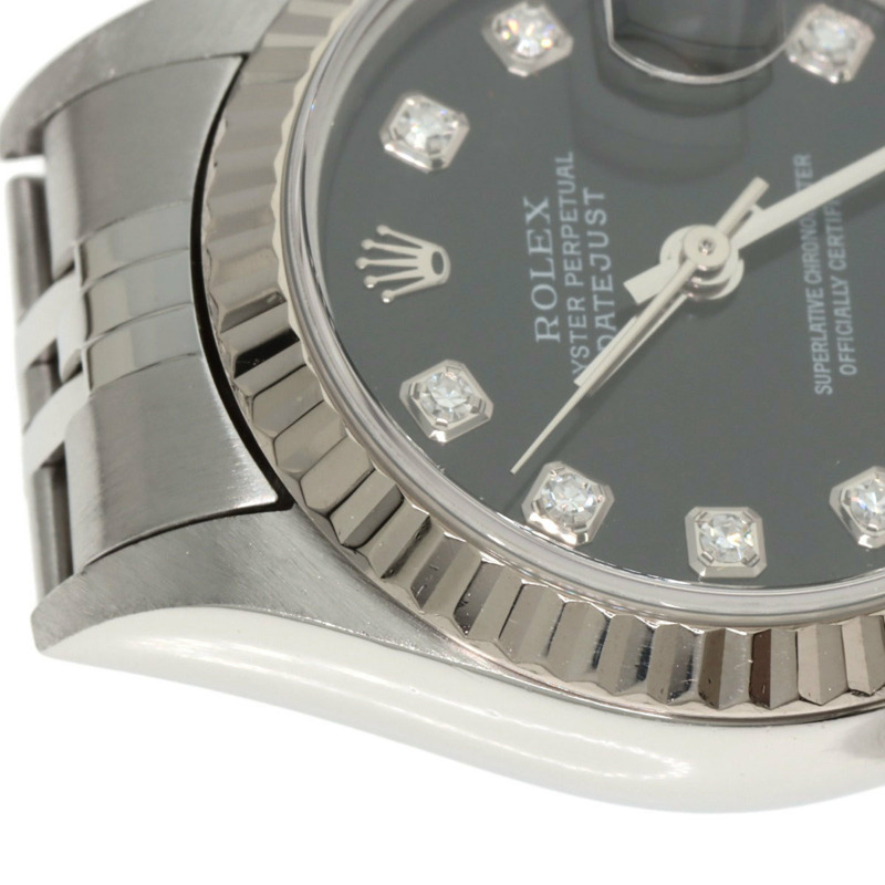 勞力士 79174G Datejust 10P 鑲鑽女錶，精鋼/18K 白金錶殼-24