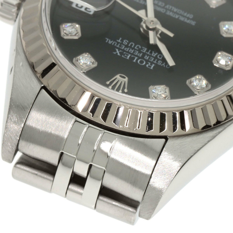 勞力士 79174G Datejust 10P 鑲鑽女錶，精鋼/18K 白金錶殼-25