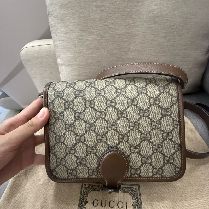Gucci 老花風琴包-3