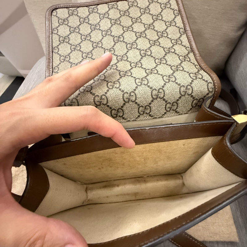 Gucci 老花風琴包-7