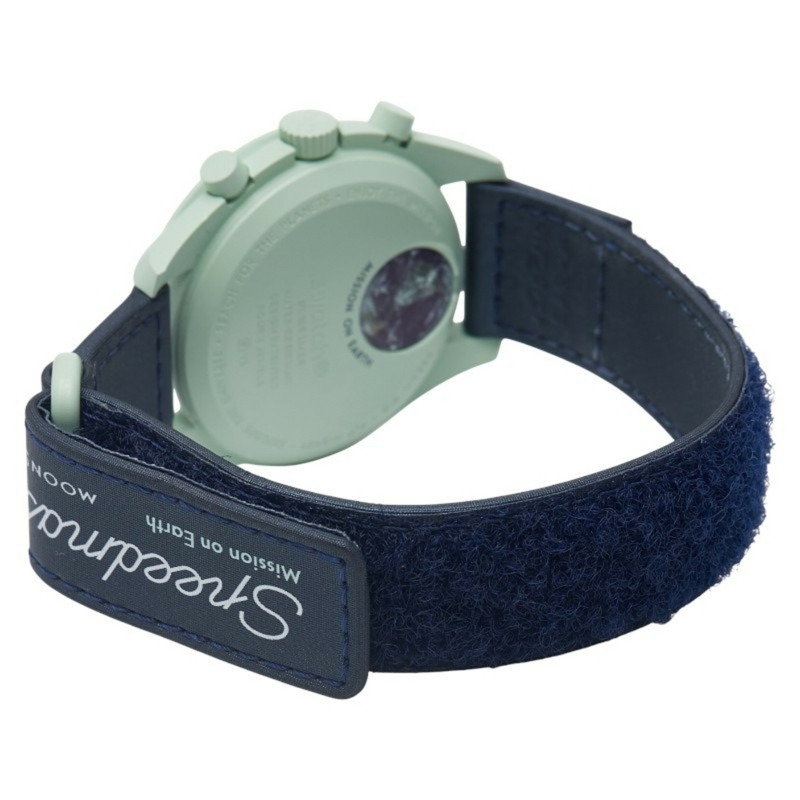 Oamim x Swatch 月球任務系列腕錶 SO33G100 石英錶 海軍藍錶盤 陶瓷尼龍錶帶 男士腕錶-2