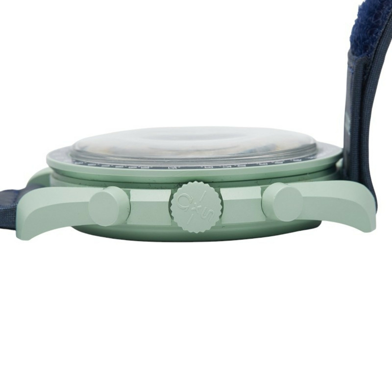 Oamim x Swatch 月球任務系列腕錶 SO33G100 石英錶 海軍藍錶盤 陶瓷尼龍錶帶 男士腕錶-4