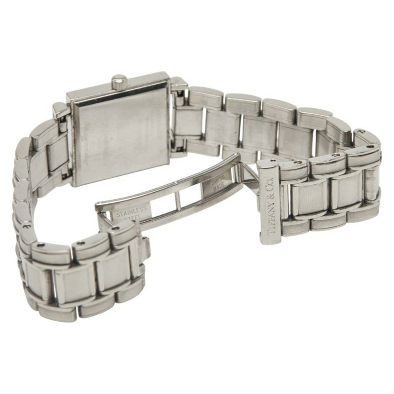 Tiffany Atlas 石英腕錶,黑色錶盤,不鏽鋼錶殼,女士款-2