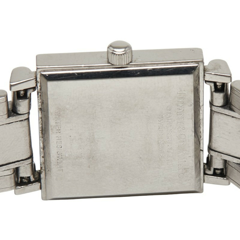 Tiffany Atlas 石英腕錶,黑色錶盤,不鏽鋼錶殼,女士款-3