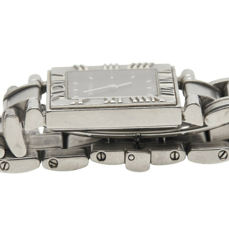 Tiffany Atlas 石英腕錶,黑色錶盤,不鏽鋼錶殼,女士款-5