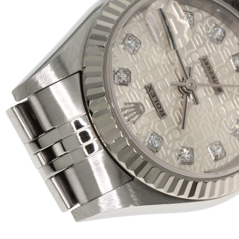 勞力士 79174G Datejust 10P 鑲鑽女錶，精鋼/18K 白金錶殼-15