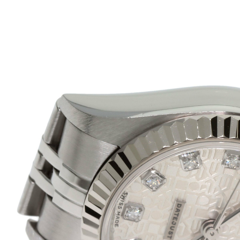 勞力士 79174G Datejust 10P 鑲鑽女錶，精鋼/18K 白金錶殼-18