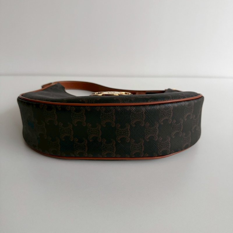 99新🆕 Celine 瑟琳 AVA 老花半月包金釦-17