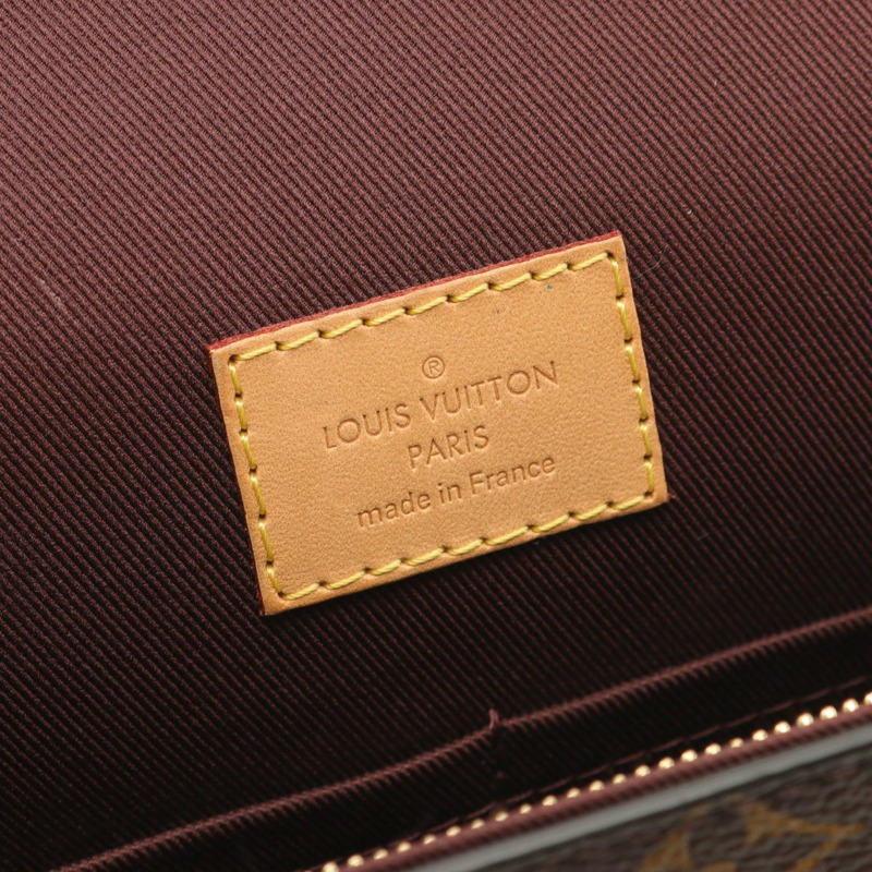 路易威登 Cluny MM 手提包，塗層帆布和皮革，Monogram 圖案，女士，棕色，藍色，波爾多紅，M42735-3