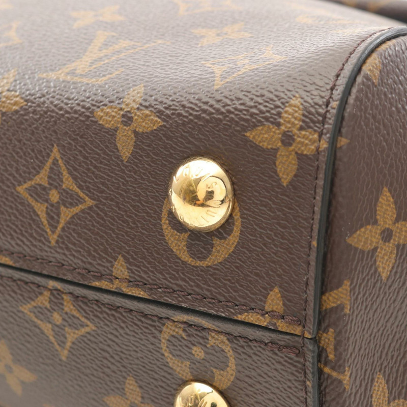 路易威登 Cluny MM 手提包，塗層帆布和皮革，Monogram 圖案，女士，棕色，藍色，波爾多紅，M42735-8