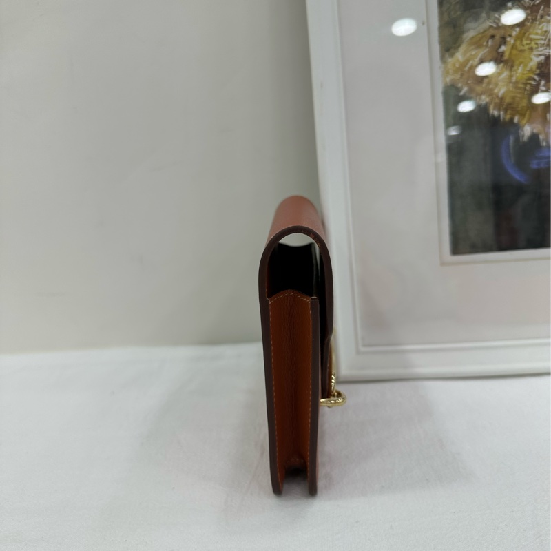 Hermes愛馬仕Roulis Slim短豬鼻子皮夾 南瓜色 Z刻-3