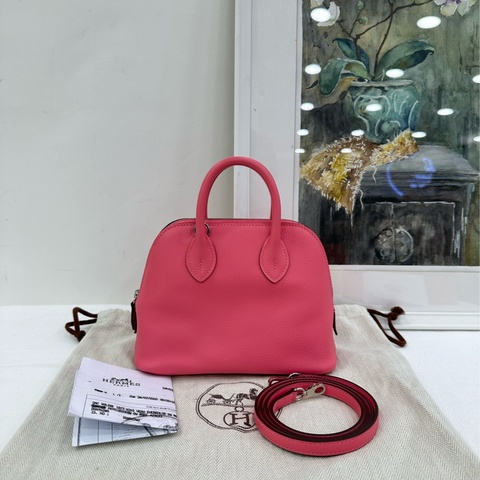 Hermes 愛馬仕 Bolide 保齡球 Mini 19 8W Rose Azalee 杜鵑粉 全新唇膏粉 TC皮 D