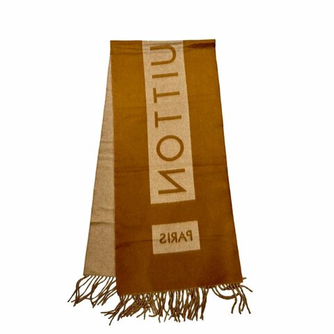 LV CASHMERE SCARF BROWN
