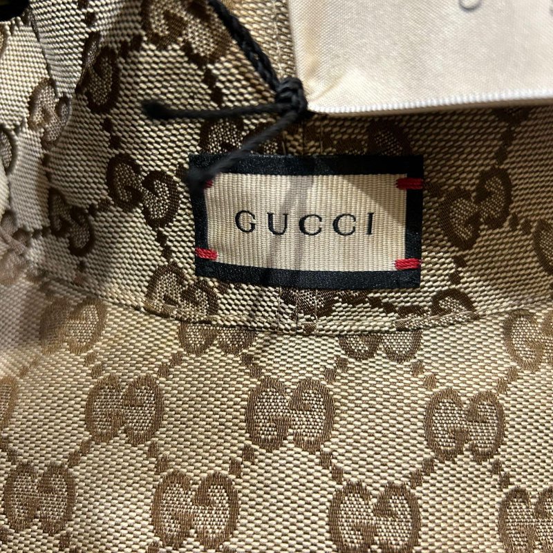 💎Han's house精品服飾💎GUCCI 滿版 老花 漁夫 帽子 雙面帶-1