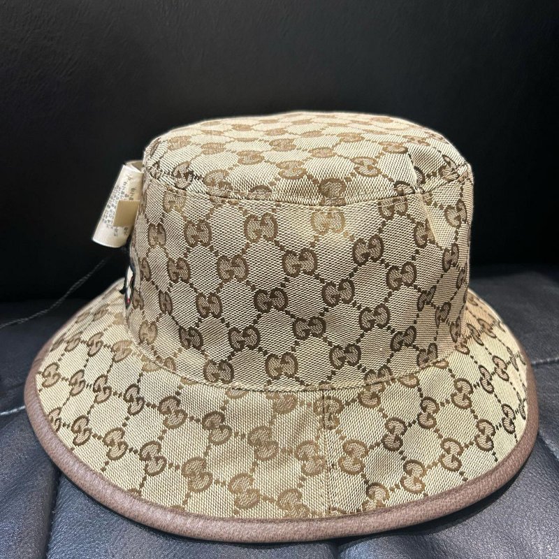 💎Han's house精品服飾💎GUCCI 滿版 老花 漁夫 帽子 雙面帶-7