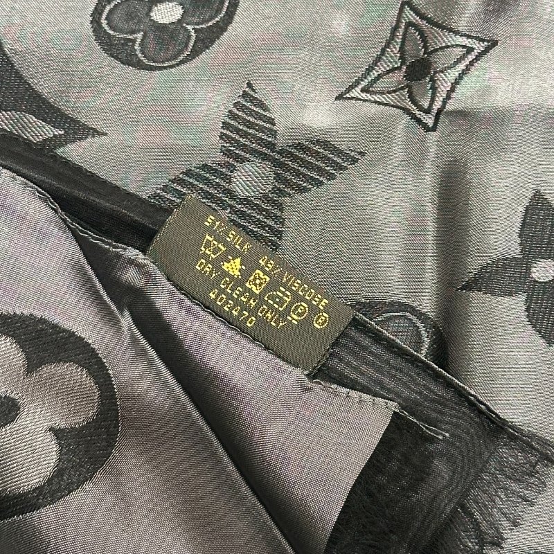 LV SCARF BLACK WHITE-6