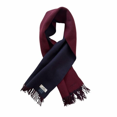 HERMES 純羊絨 雙面 圍巾