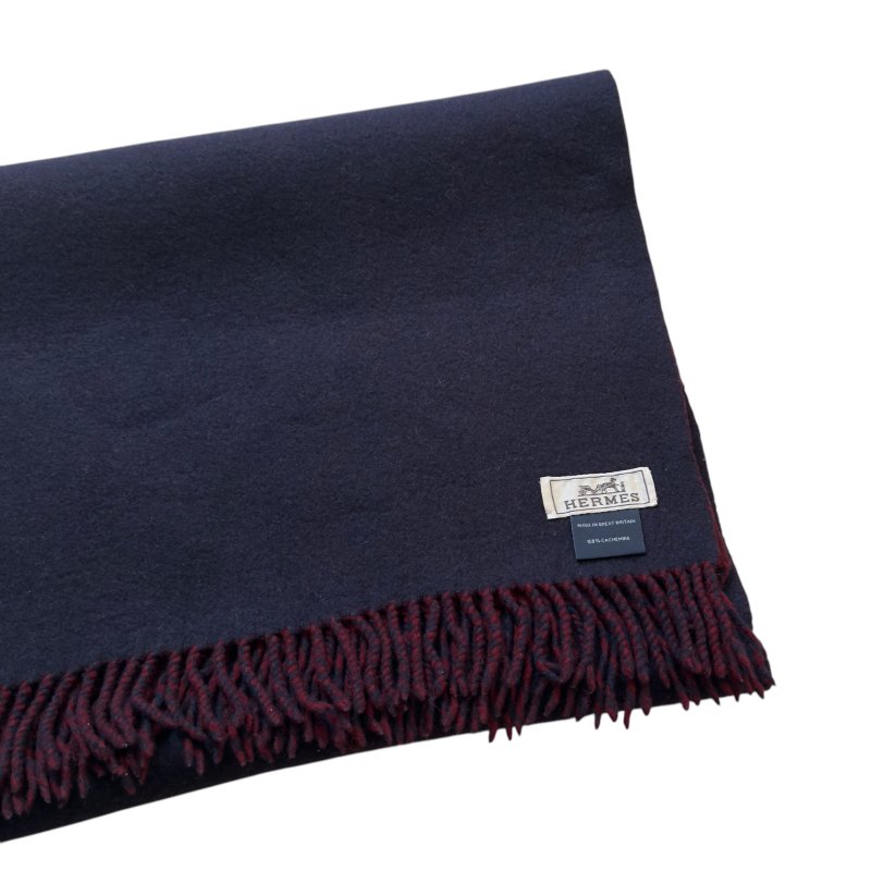HERMES 純羊絨 雙面 圍巾-7