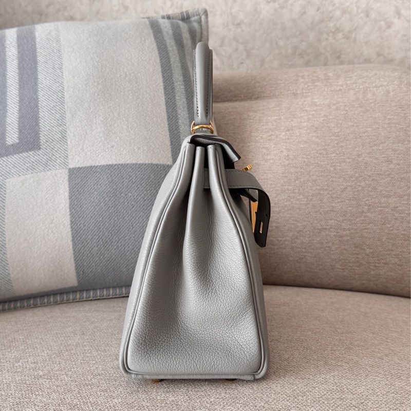 Hermes Kelly 28 海鷗灰金釦 TOGO皮-2