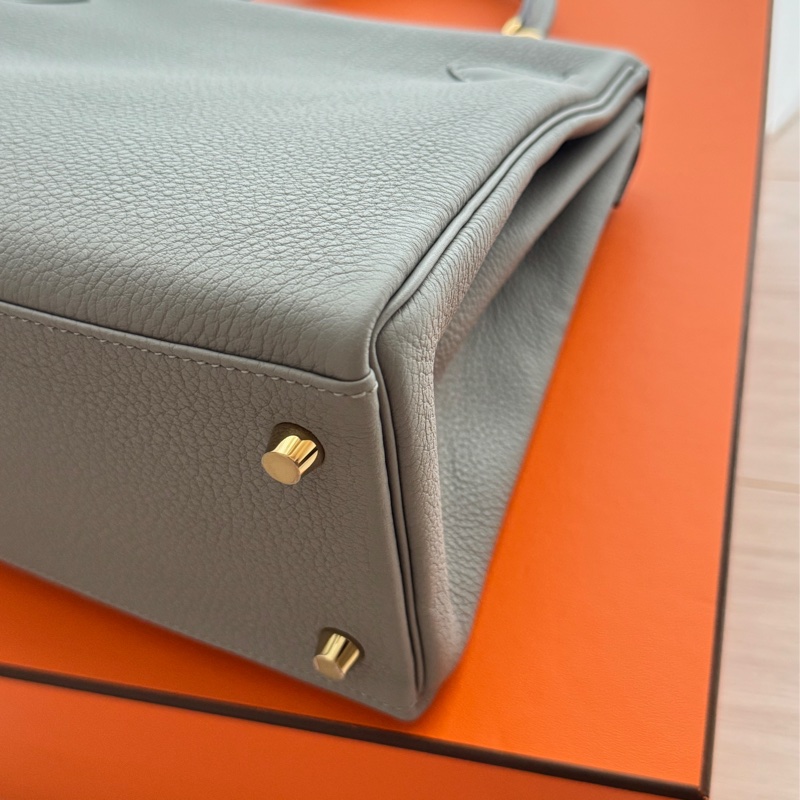 Hermes Kelly 28 海鷗灰金釦 TOGO皮-10