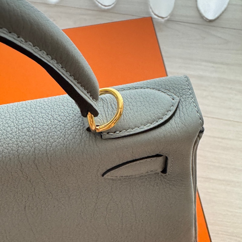 Hermes Kelly 28 海鷗灰金釦 TOGO皮-19