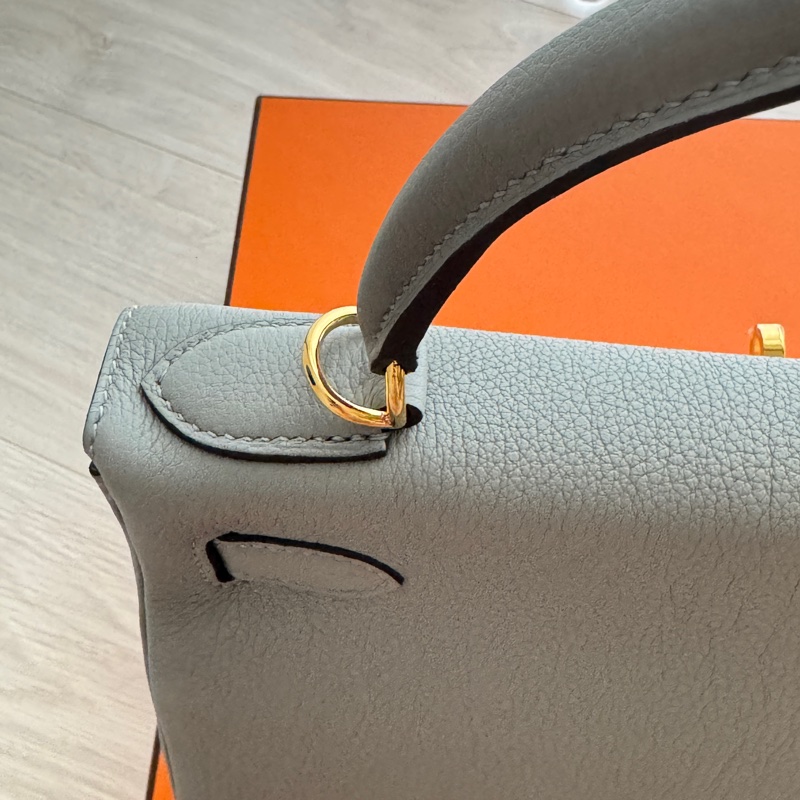 Hermes Kelly 28 海鷗灰金釦 TOGO皮-20