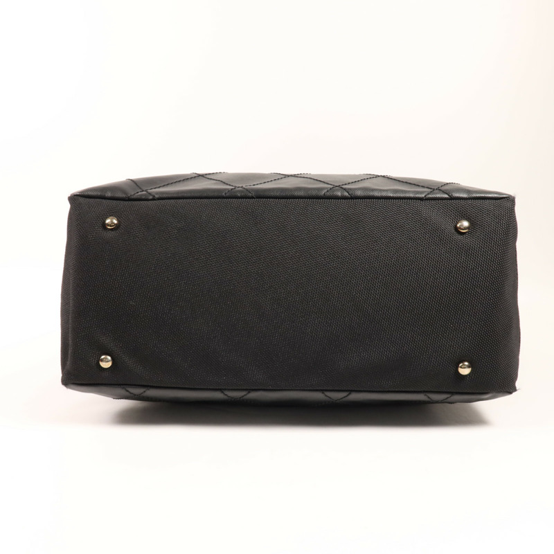 CHANEL 塗層帆布/尼龍Paris Biarritz Tote銀扣手挽袋-3