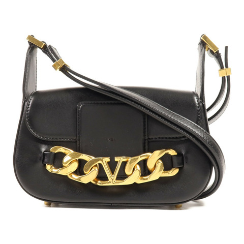 Valentino 牛皮皮革Shoulder Bag金扣肩背袋