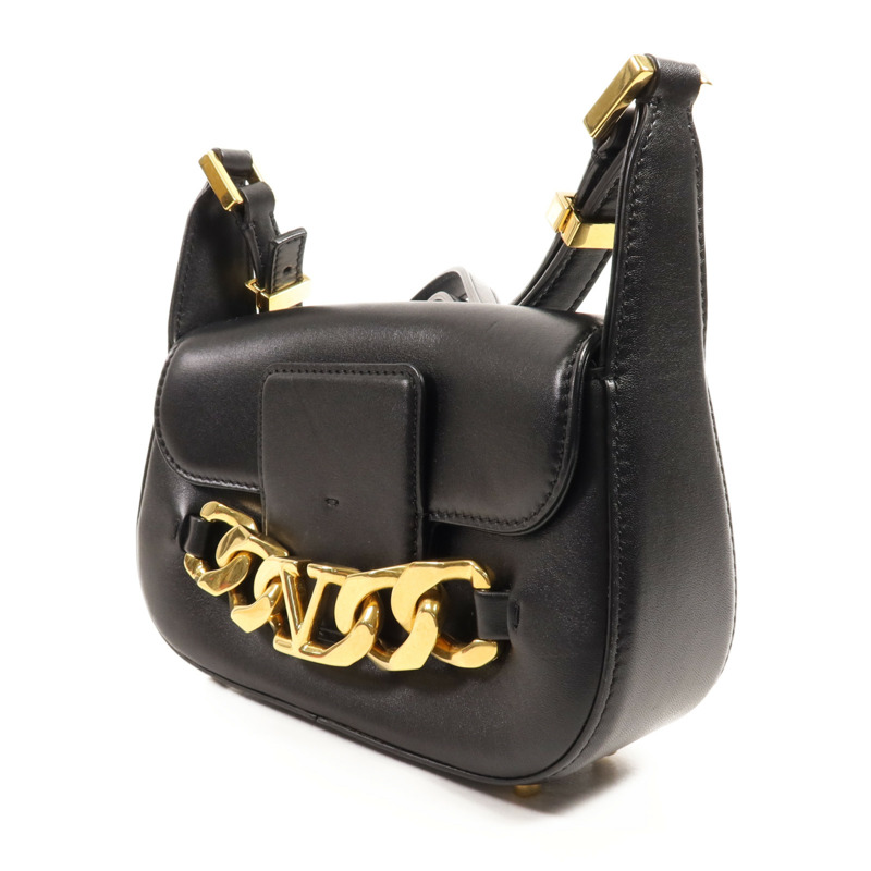 Valentino 牛皮皮革Shoulder Bag金扣肩背袋-2