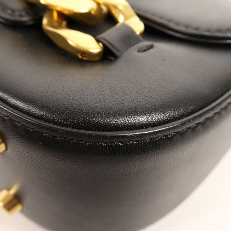 Valentino 牛皮皮革Shoulder Bag金扣肩背袋-5