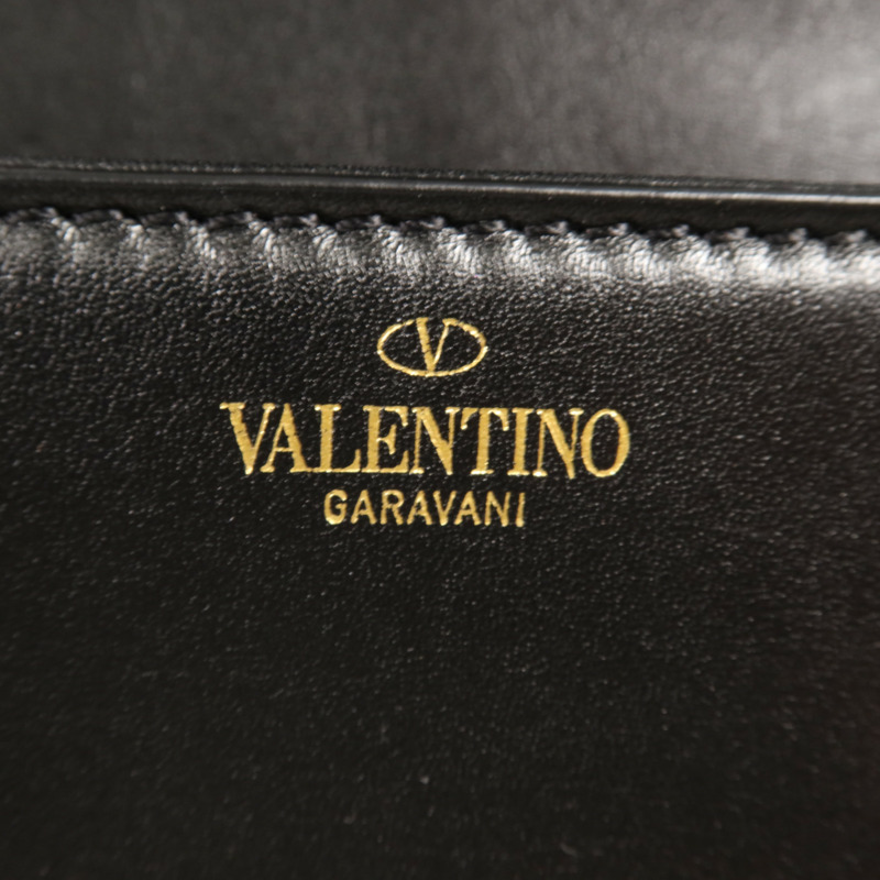 Valentino 牛皮皮革Shoulder Bag金扣肩背袋-10