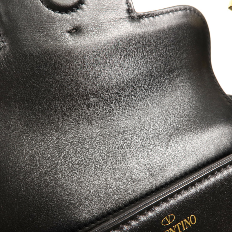 Valentino 牛皮皮革Shoulder Bag金扣肩背袋-12