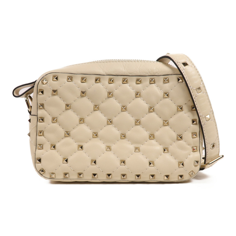 Valentino 牛皮皮革Shoulder Bag金扣肩背袋-0