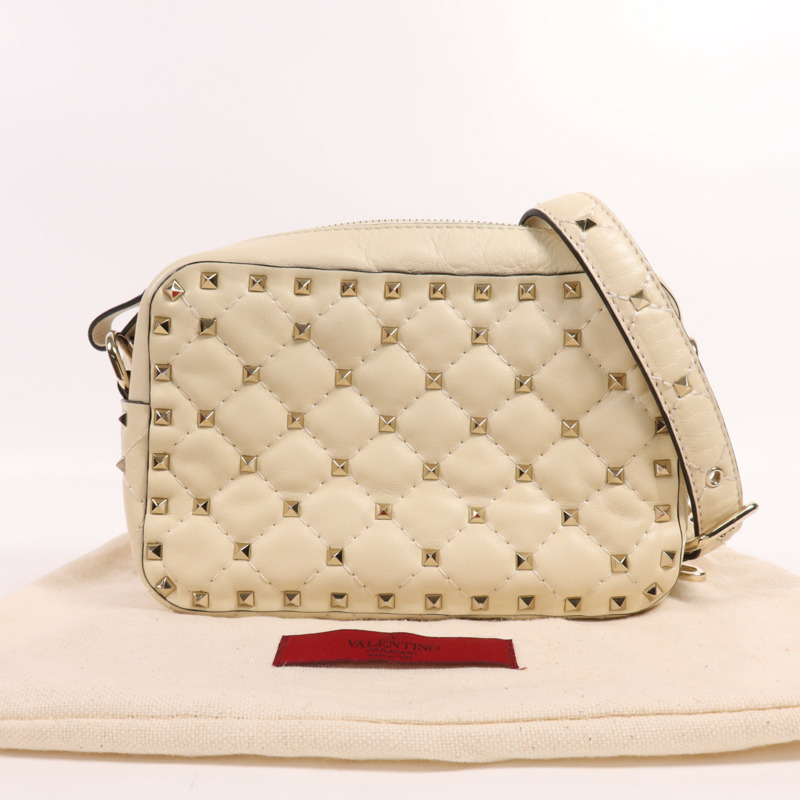 Valentino 牛皮皮革Shoulder Bag金扣肩背袋-15