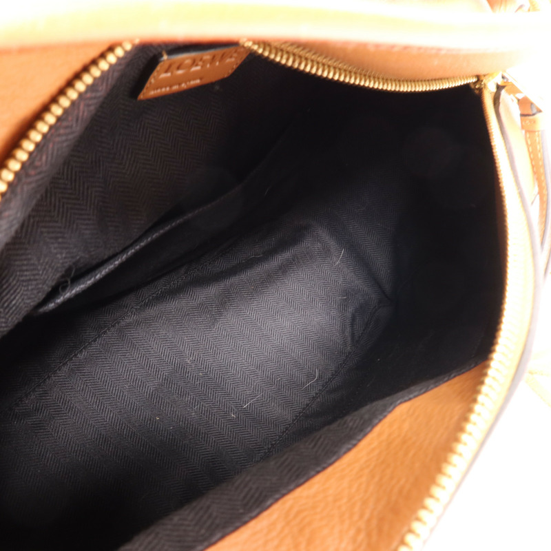 LOEWE 牛皮皮革Puzzle Medium金扣手挽肩背兩用袋-9