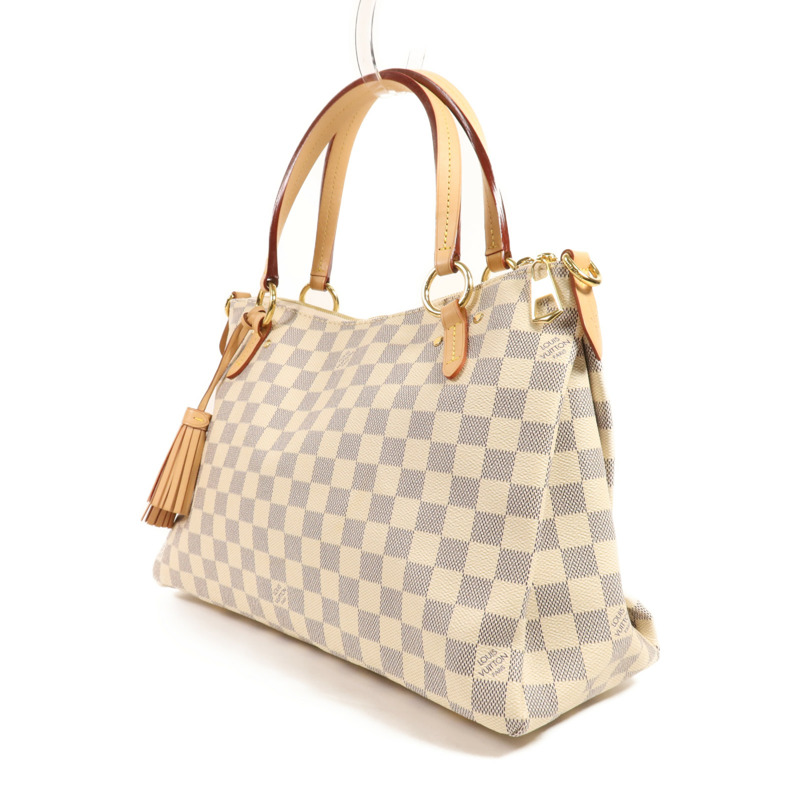 LOUIS VUITTON Damier Azur Lymington金扣手挽肩背兩用袋-2