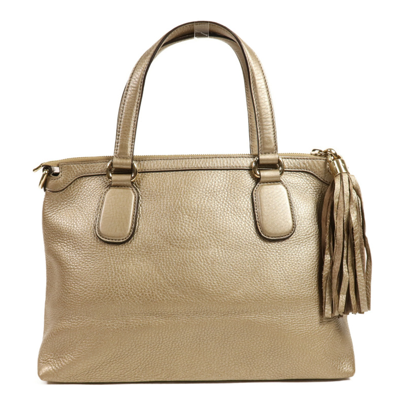 GUCCI 牛皮皮革2 Way Shoulder金扣手挽肩背兩用袋-1