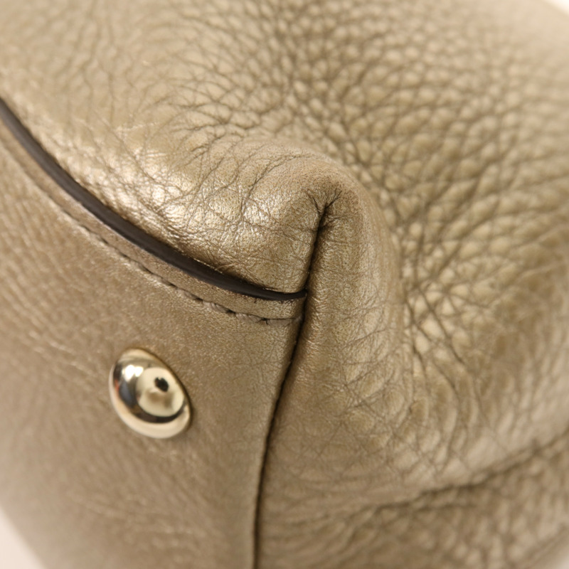 GUCCI 牛皮皮革2 Way Shoulder金扣手挽肩背兩用袋-5