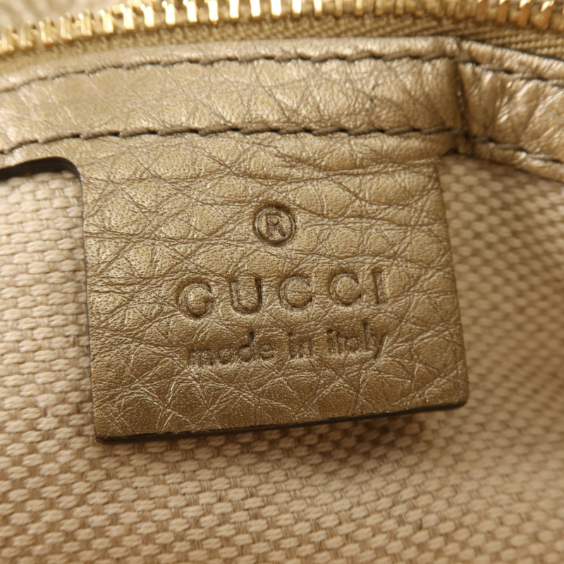 GUCCI 牛皮皮革2 Way Shoulder金扣手挽肩背兩用袋-10