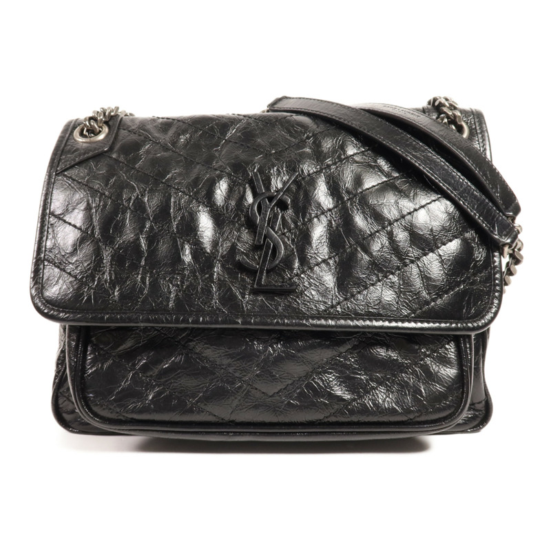 SAINT LAURENT 牛皮皮革Niki MM銀扣肩背袋-0