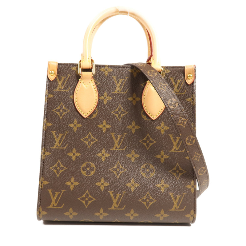 LOUIS VUITTON Monogram Sac Plat BB金扣手挽肩背兩用袋-0