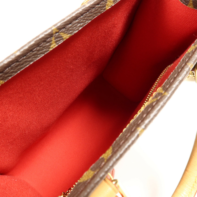 LOUIS VUITTON Monogram Sac Plat BB金扣手挽肩背兩用袋-9