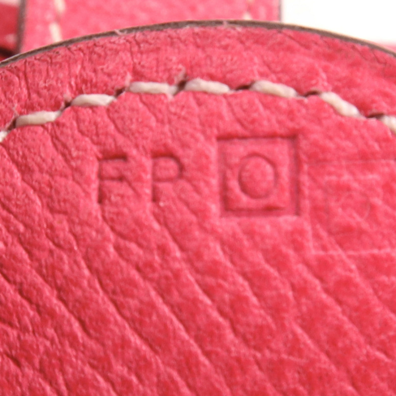 HERMES Epsom皮革Evelyne GM銀扣肩背袋Rose Tyrien-11