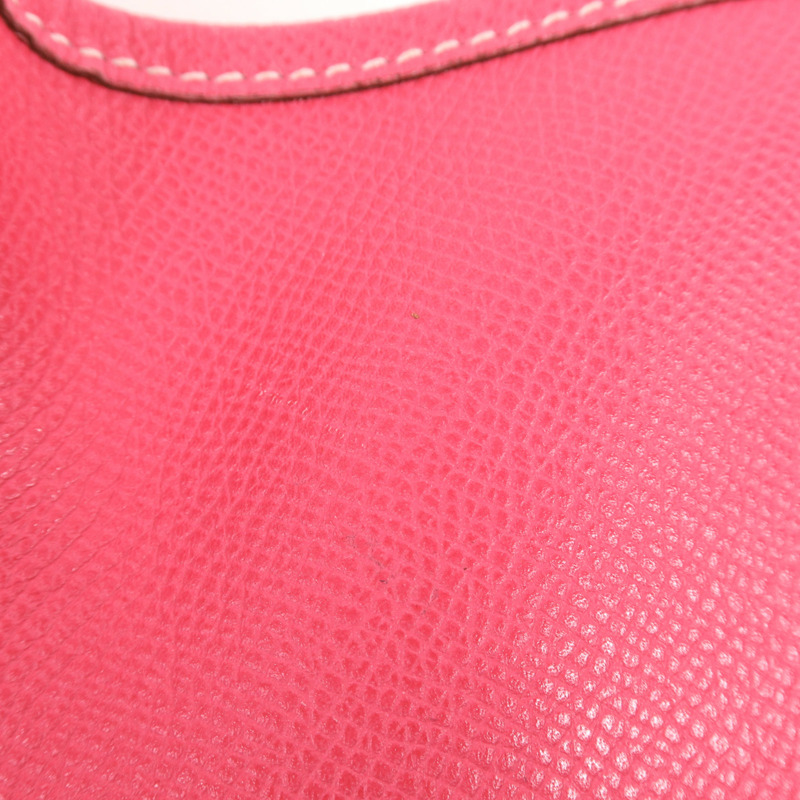 HERMES Epsom皮革Evelyne GM銀扣肩背袋Rose Tyrien-17
