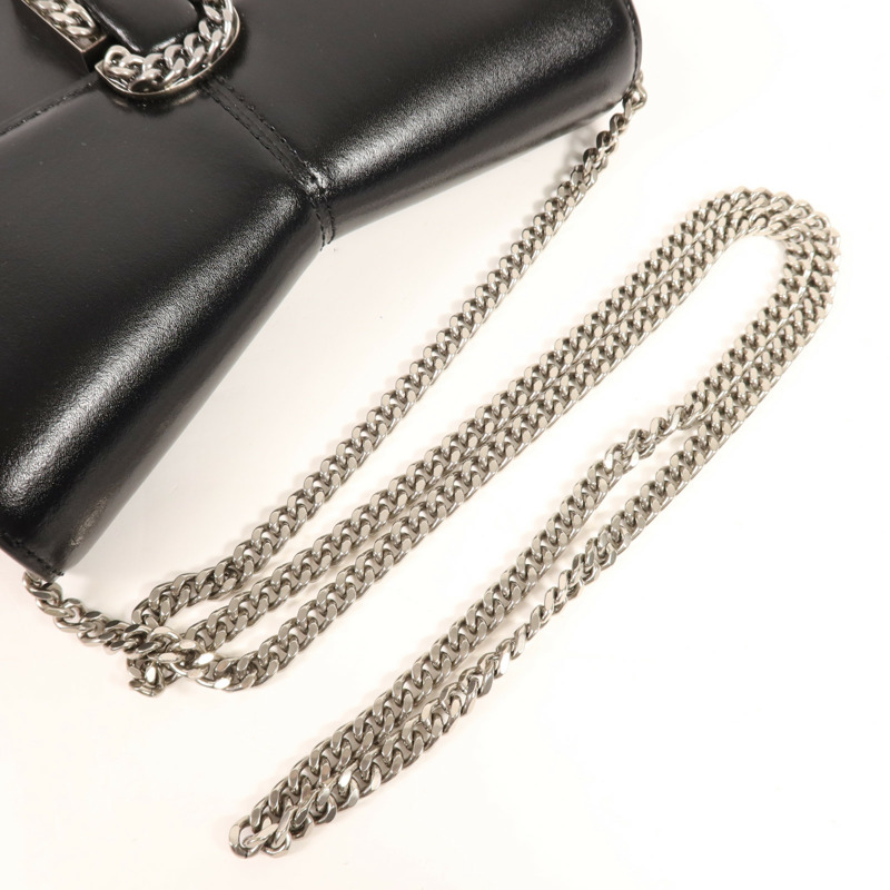 MARC JACOBS 牛皮皮革Chain Shoulder銀扣鏈帶肩背袋-4