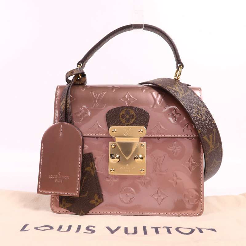 LOUIS VUITTON Vernis Spring Street PM金扣手挽肩背兩用袋-12