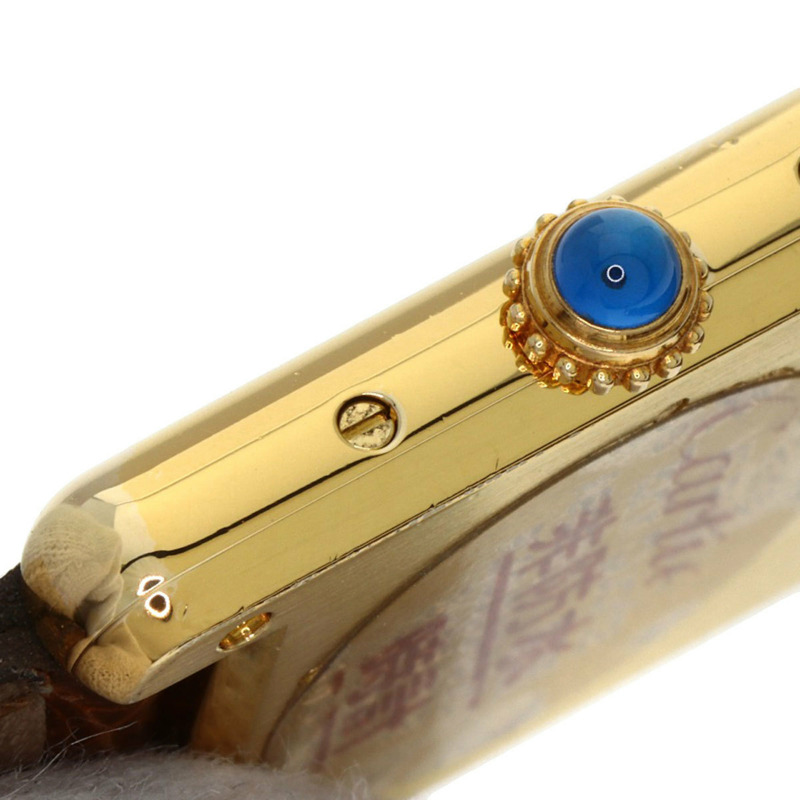 卡地亞 W1003053 Must Tank SM 女士腕錶,GP 皮革錶帶-16