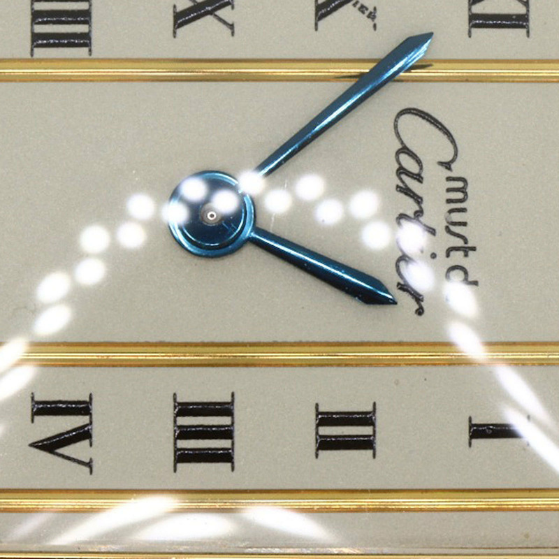 卡地亞 W1003053 Must Tank SM 女士腕錶,GP 皮革錶帶-26