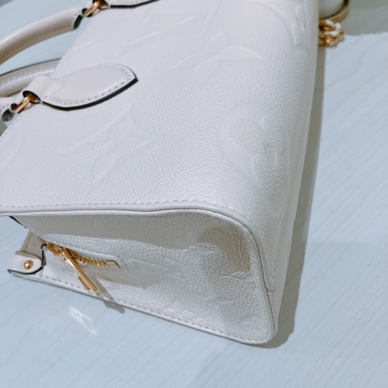 TK1886 Louis Vuitton 路易威登奶昔白手提/斜挎包On The Go East West Monogram Empreinte Cream X GHW-10