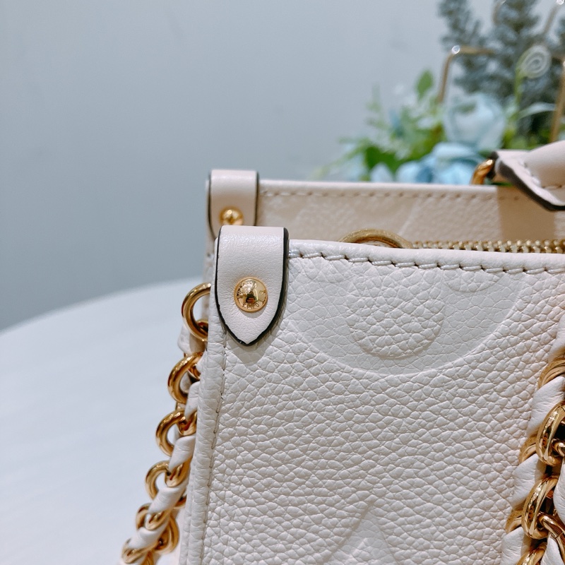 TK1886 Louis Vuitton 路易威登奶昔白手提/斜挎包On The Go East West Monogram Empreinte Cream X GHW-15